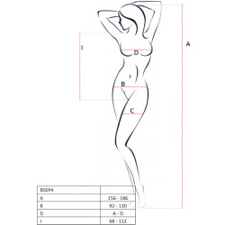 Passion - Bs094 Bodystocking Noir Taille Unique